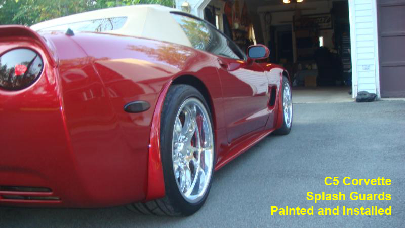 C5 Corvette 1997-2004, C6 Z06 Corvette Style Splash Guards Rear